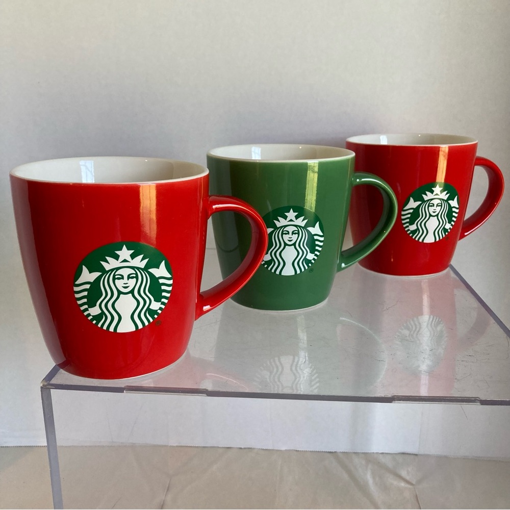 Starbucks 12oz Mugs. Set of 3. Like New.